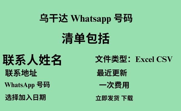 乌干达 Whatsapp 数据