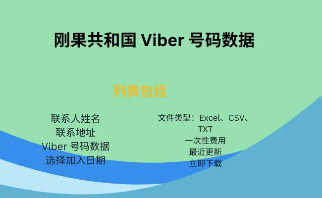 刚果共和国 Viber 号码数据