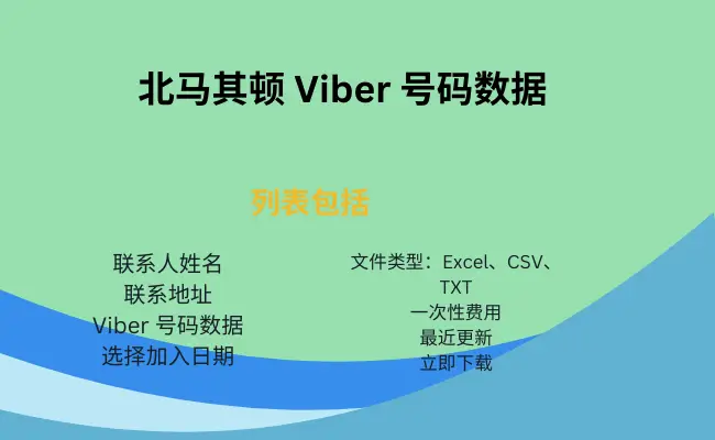北马其顿 Viber 号码数据