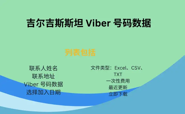 吉尔吉斯斯坦 Viber 号码数据