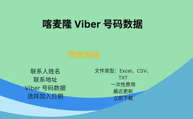 喀麦隆 Viber 号码数据