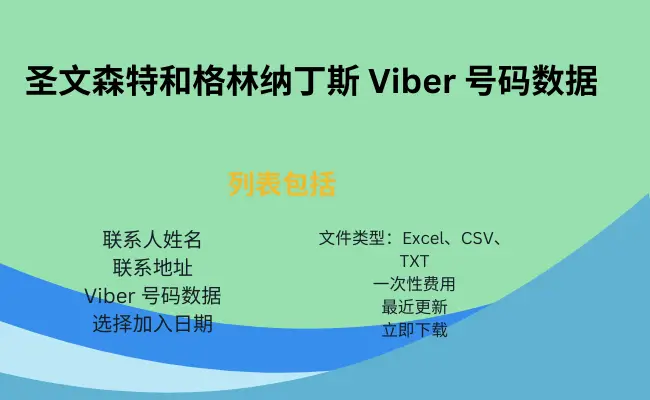 圣文森特和格林纳丁斯 Viber 号码数据