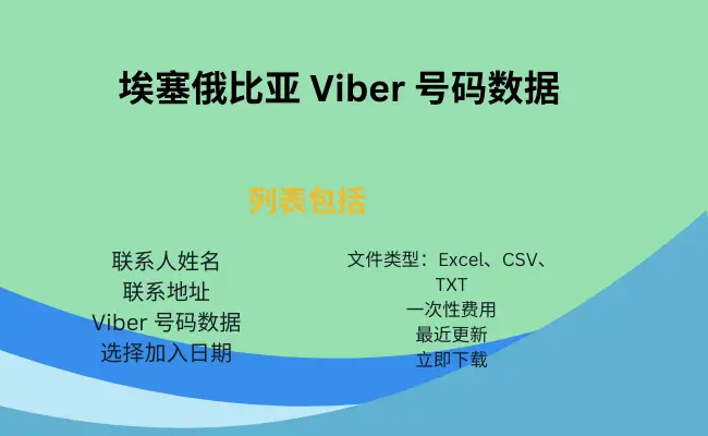 埃塞俄比亚 Viber 号码数据