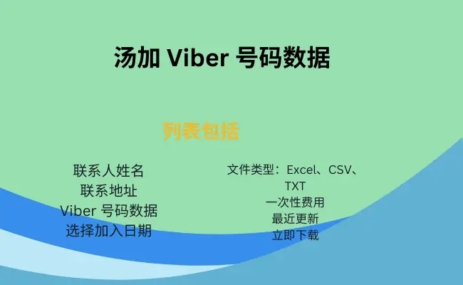 汤加 Viber 号码数据
