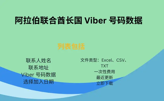 阿拉伯联合酋长国 Viber 号码数据